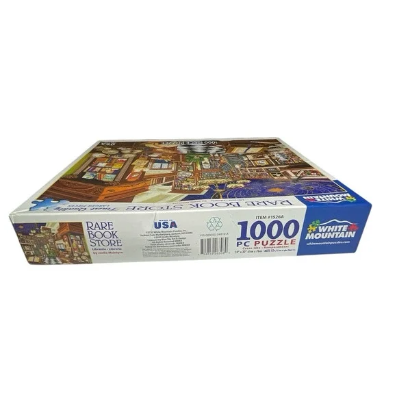 White Mountain Rare Book Store 1000 Pieces Jigsaw Puzzle 2020 Miss 1 pc #1526A - Picture 5 of 8